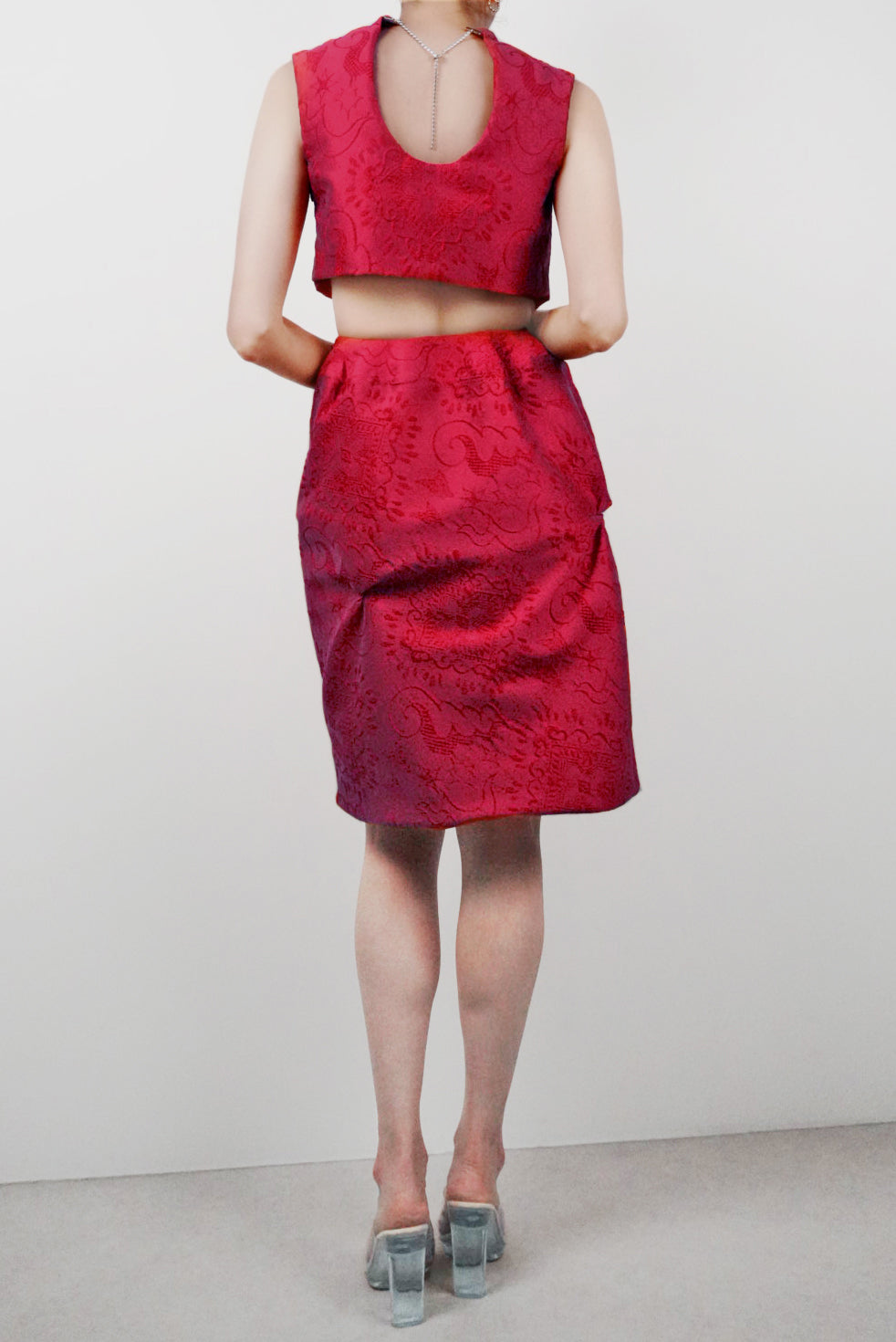 XXXI-Ⅰ RED Jacquard SetUp Dress【限定5着】【受注生産】