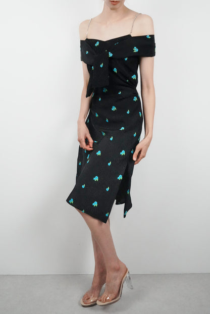 XXXI-Ⅱ BLACK Jacquard Floral Dress【限定5着】【受注生産】