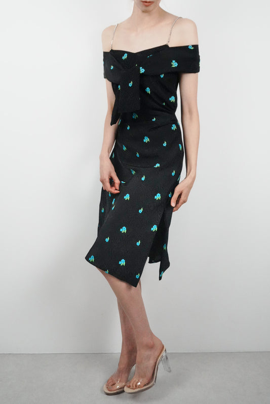 XXXI-Ⅱ BLACK Jacquard Floral Dress【限定5着】【受注生産】